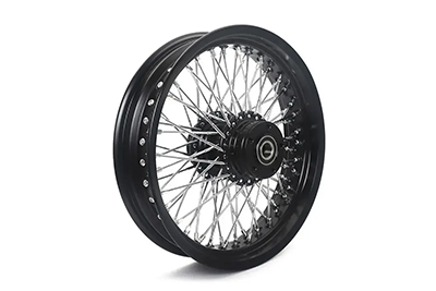 Harley fat spoke wheel rim - Black & Silver